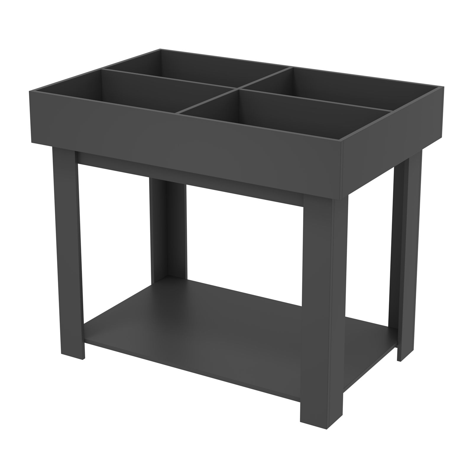 Корзина для распродаж из ДСП на 4 ячейки Черный