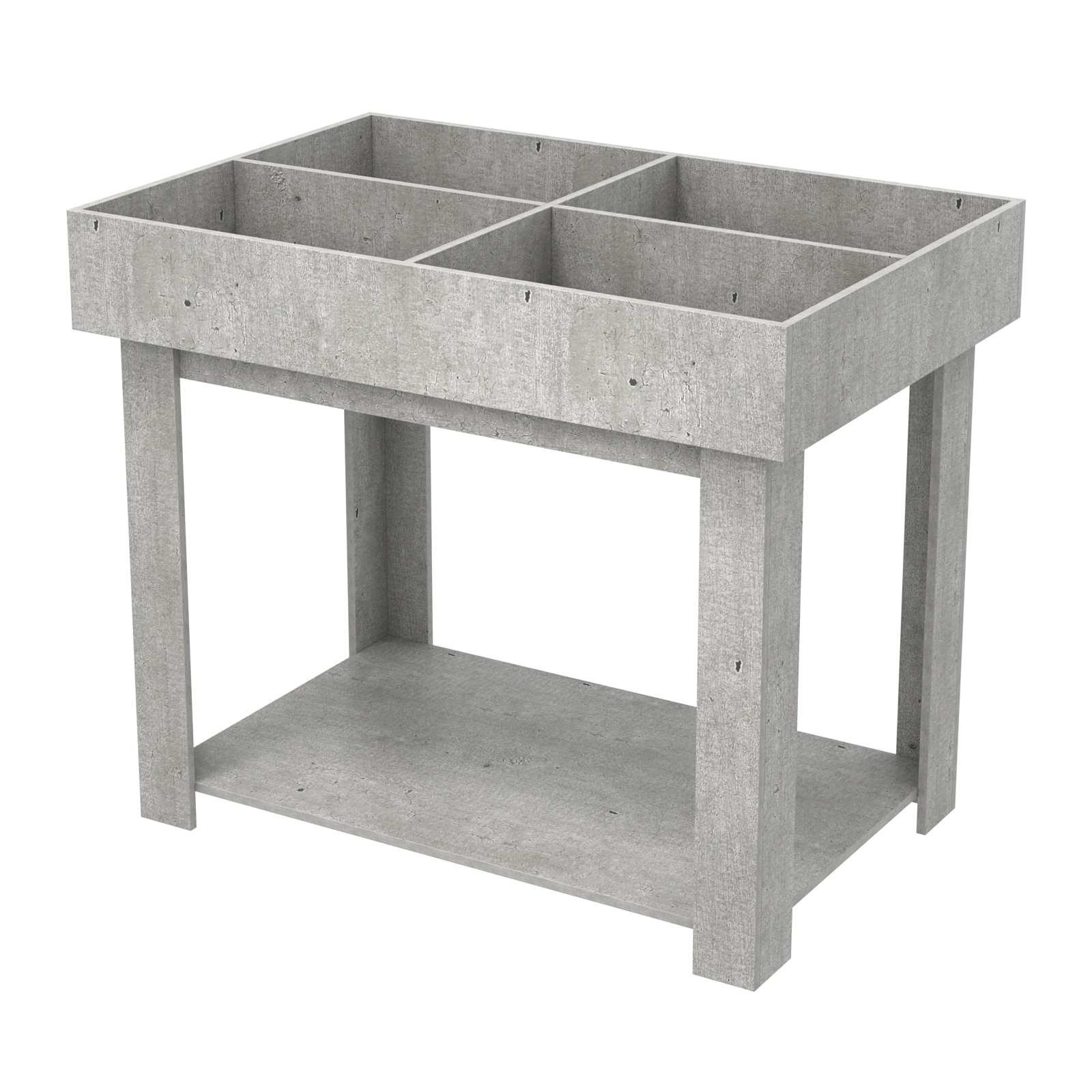 Корзина для распродаж из ДСП на 4 ячейки Метрополитан Грей