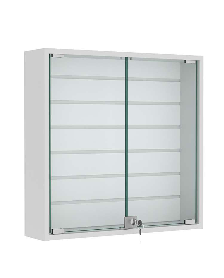 Витрина настенная №1-1Б с эконом панелью Серый