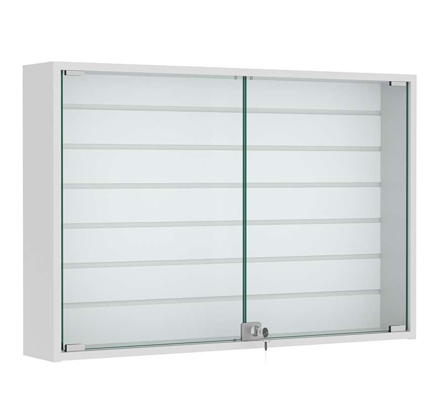 Витрина настенная №3-1Б широкая Серый