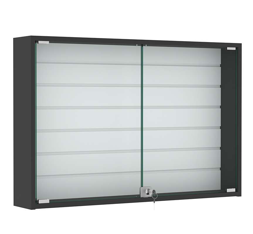 Витрина настенная №3-1Б широкая Черный