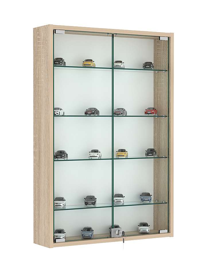 Витрина настенная №2-1А высокая Дуб сонома