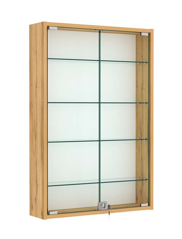 Витрина настенная №2-1А высокая Дуб Золотистый