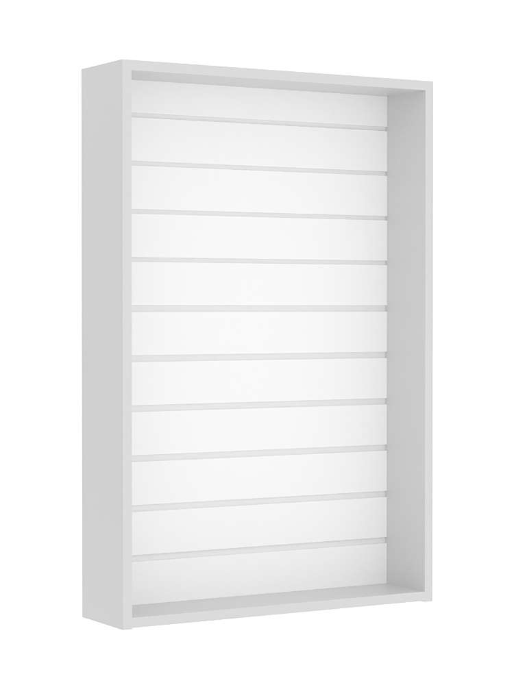 Витрина настенная №2-1В без дверей с эконом панелью Серый