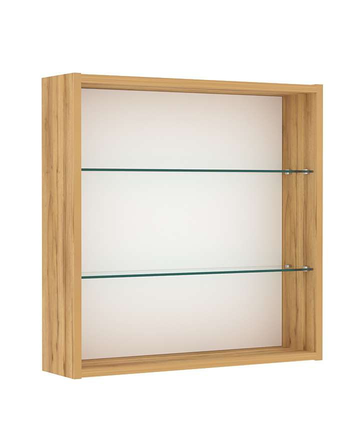 Витрина настенная №1-1Г с двумя полками Дуб Золотистый