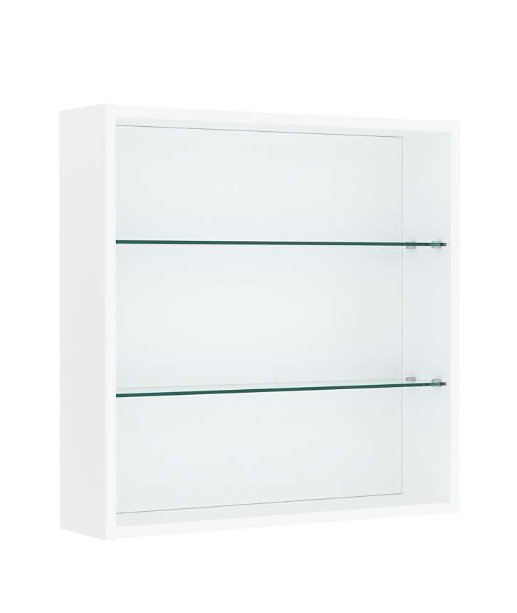 Витрина настенная №1-1Г с двумя полками Белый