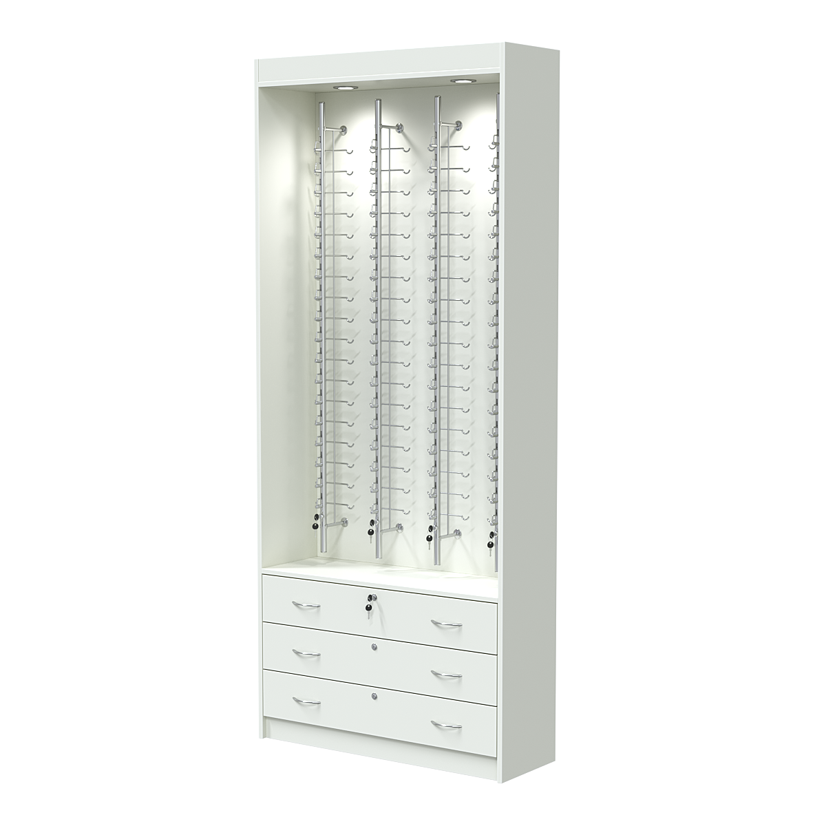 Витрина для очков №12 из ДСП (закрытый доступ) Белый