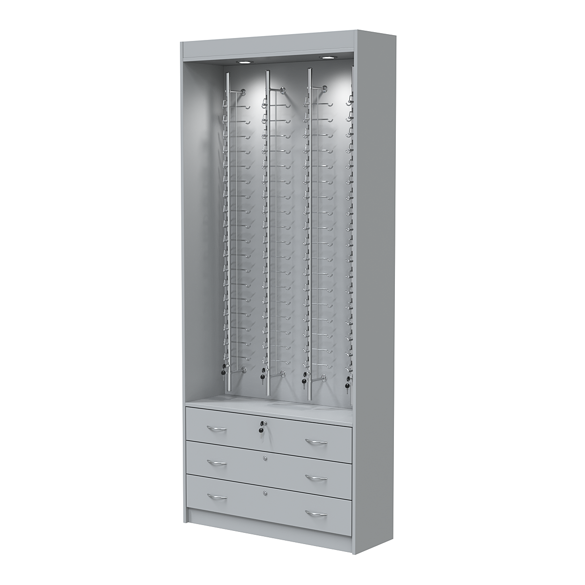 Витрина для очков №12 из ДСП (закрытый доступ) Серый