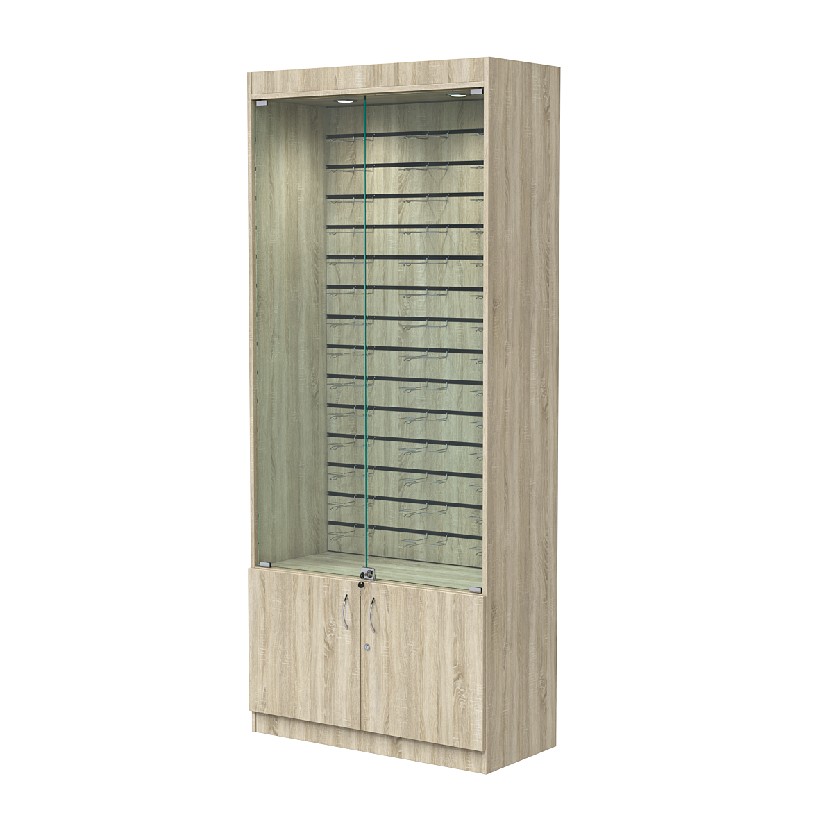 Витрина для очков №3 (задняя стенка - Э/П) Дуб Сонома