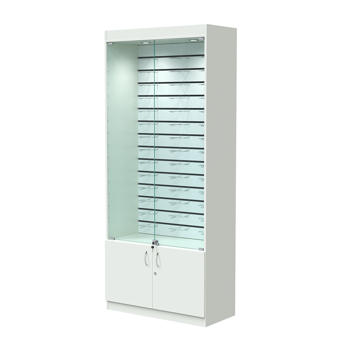 Витрина для очков №3 (задняя стенка - Э/П) Белый