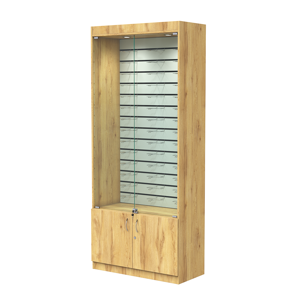 Витрина для очков №3 (задняя стенка - Э/П) Дуб Золотистый