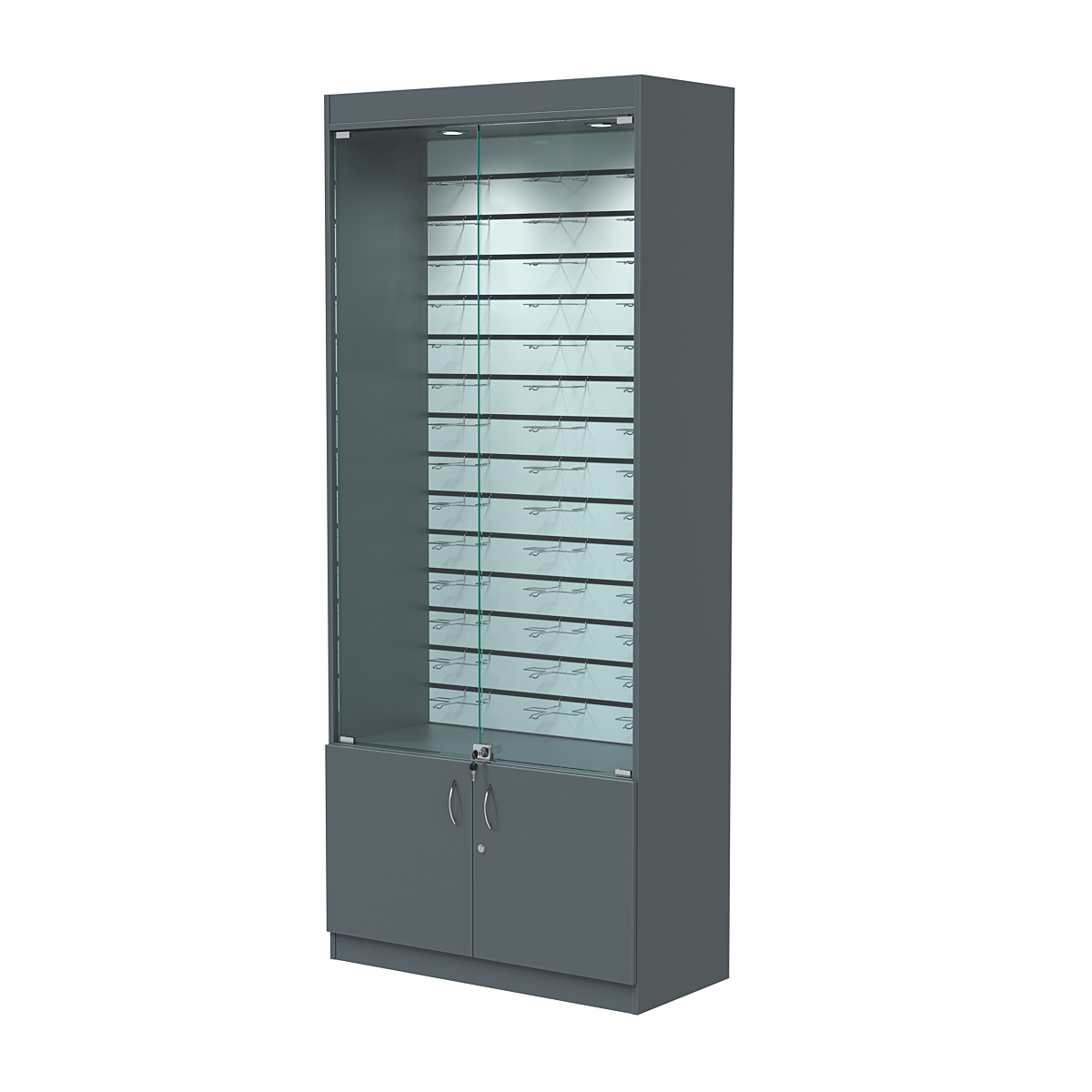 Витрина для очков №3 (задняя стенка - Э/П) Темно-Серый