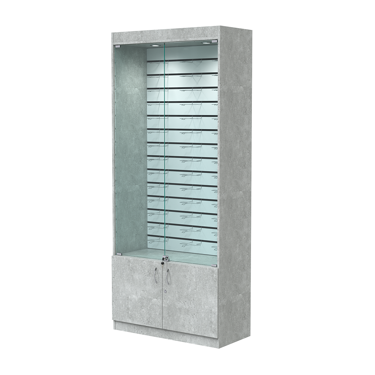 Витрина для очков №3 (задняя стенка - Э/П) Метрополитан Грей