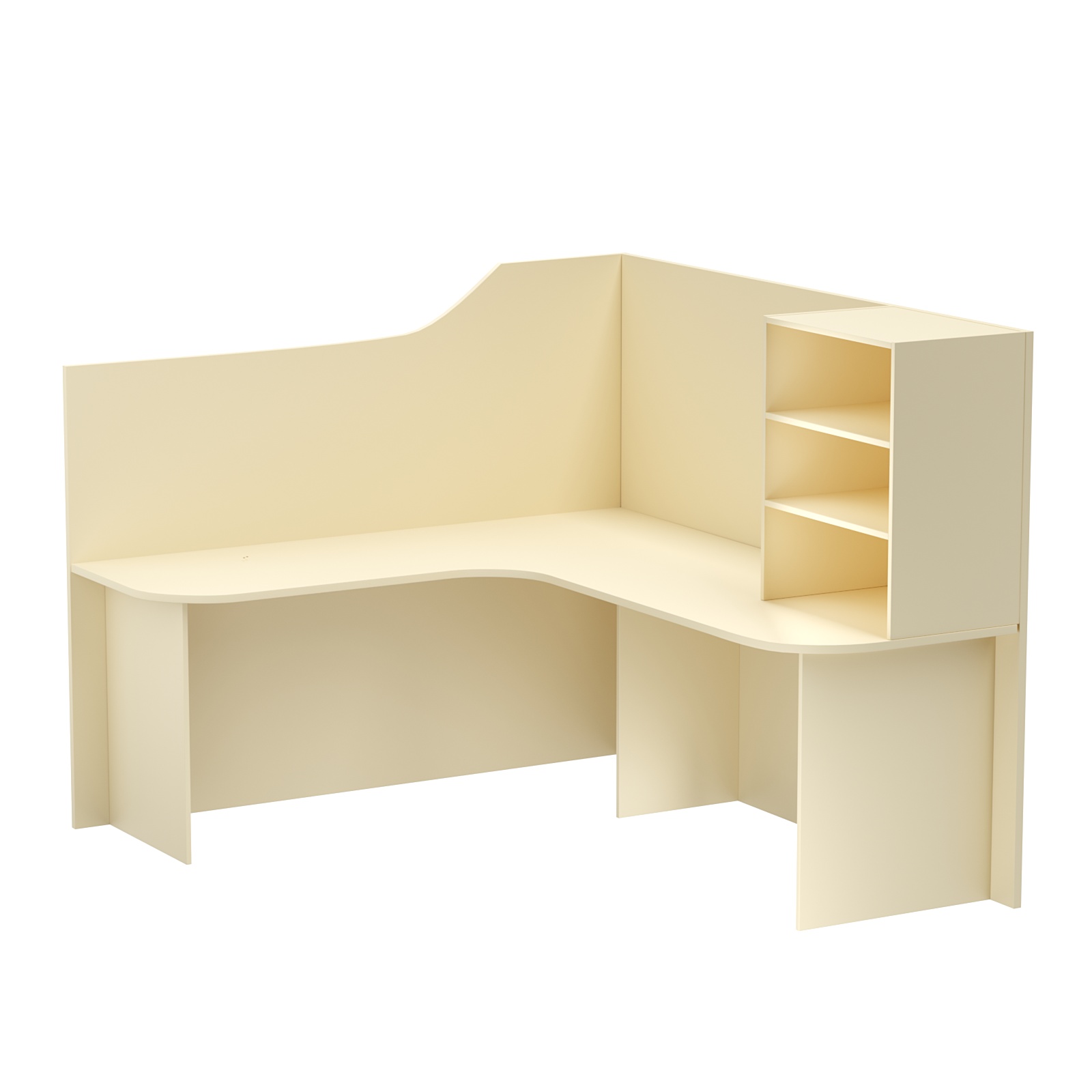 Ресепшен универсальный №2А правосторонний Крем Вайс