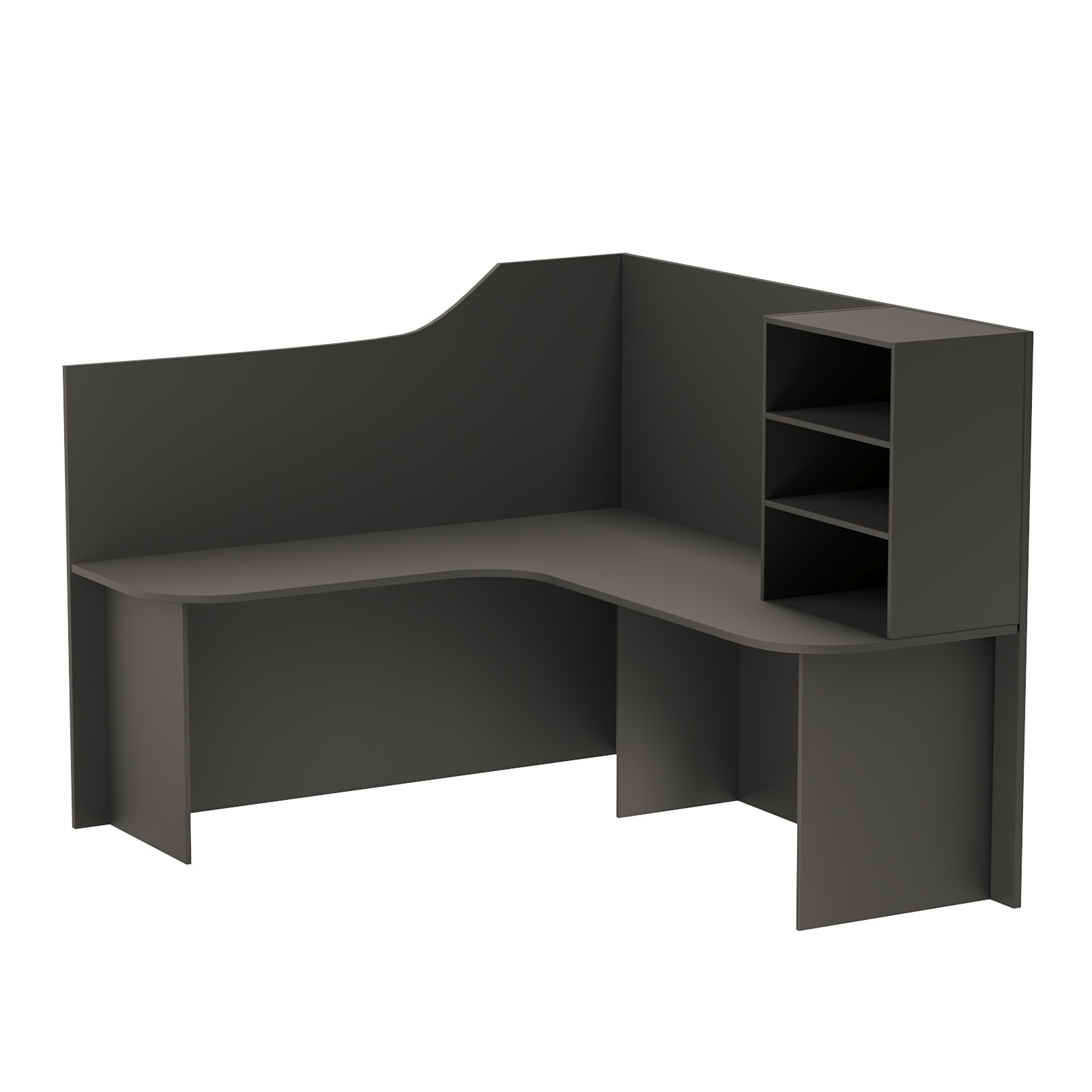 Ресепшен универсальный №2А правосторонний Черный