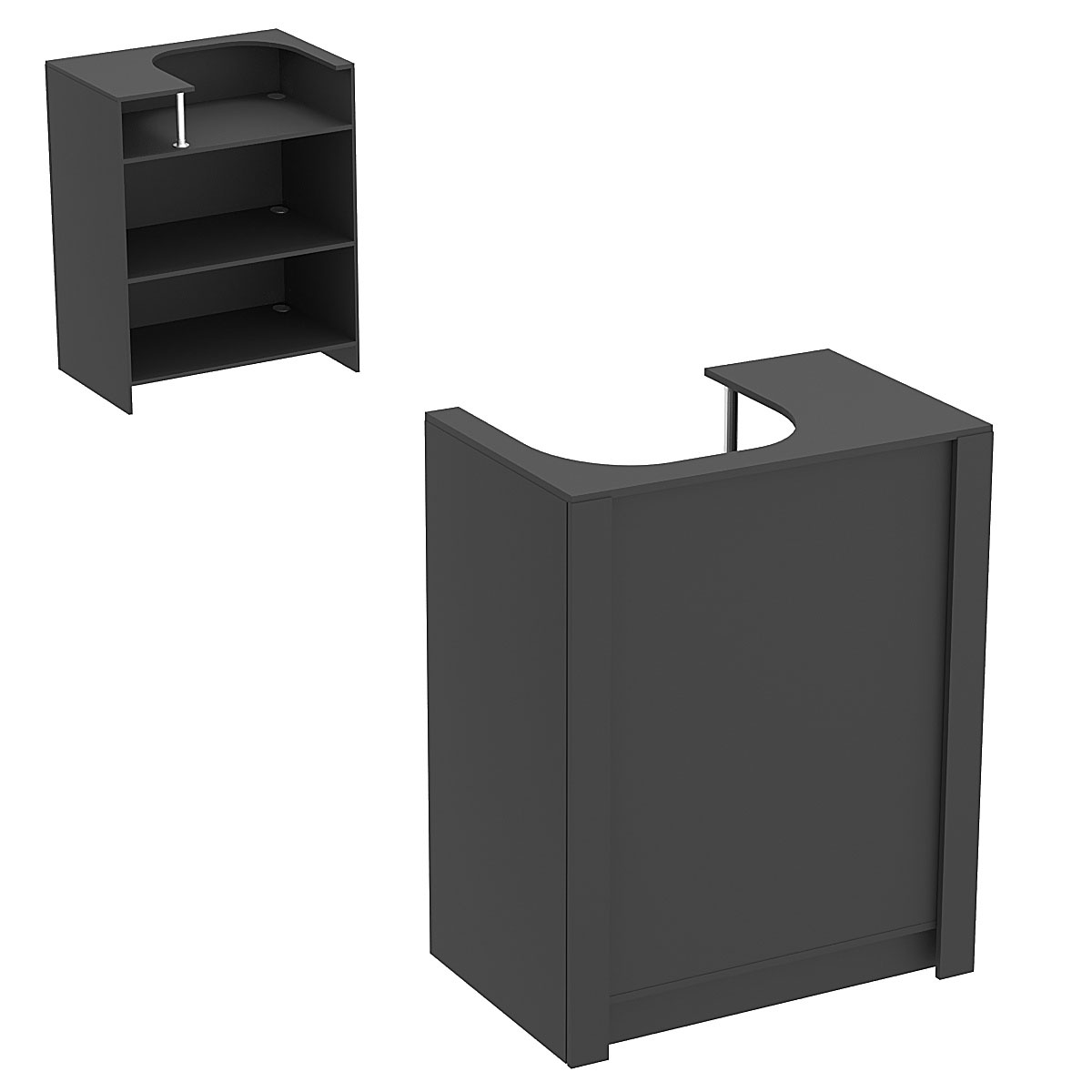 Прилавок из ДСП Модерн №1 под кассу отдельностоящий Черный