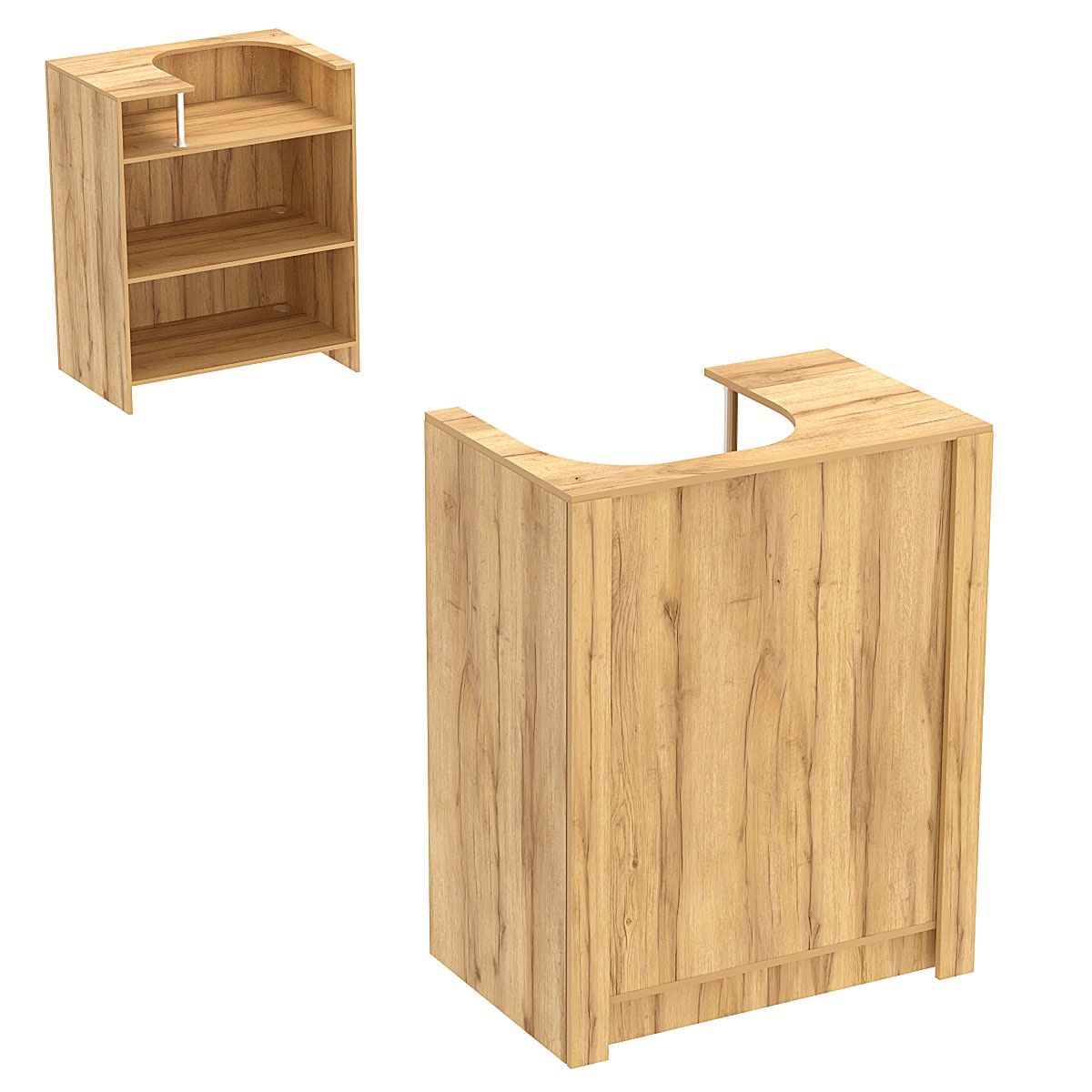 Прилавок из ДСП Модерн №1 под кассу отдельностоящий Дуб Золотистый