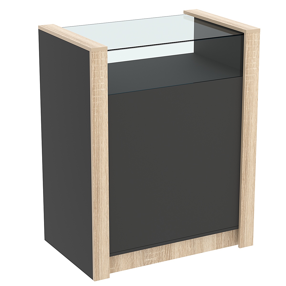 Прилавок из ДСП Модерн №2-900 Черный + Дуб Сонома