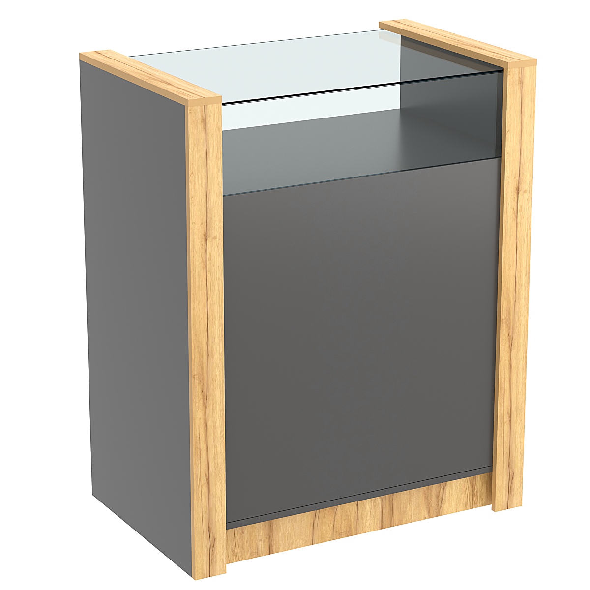 Прилавок из ДСП Модерн №2-900 Темно-серый и Дуб Золотистый