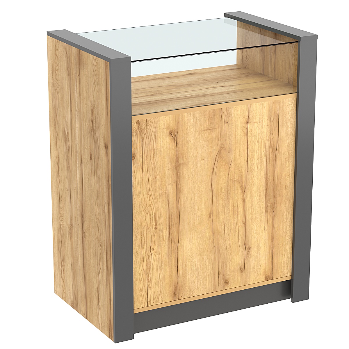 Прилавок из ДСП Модерн №2-900 Дуб Золотистый и Темно-Серый