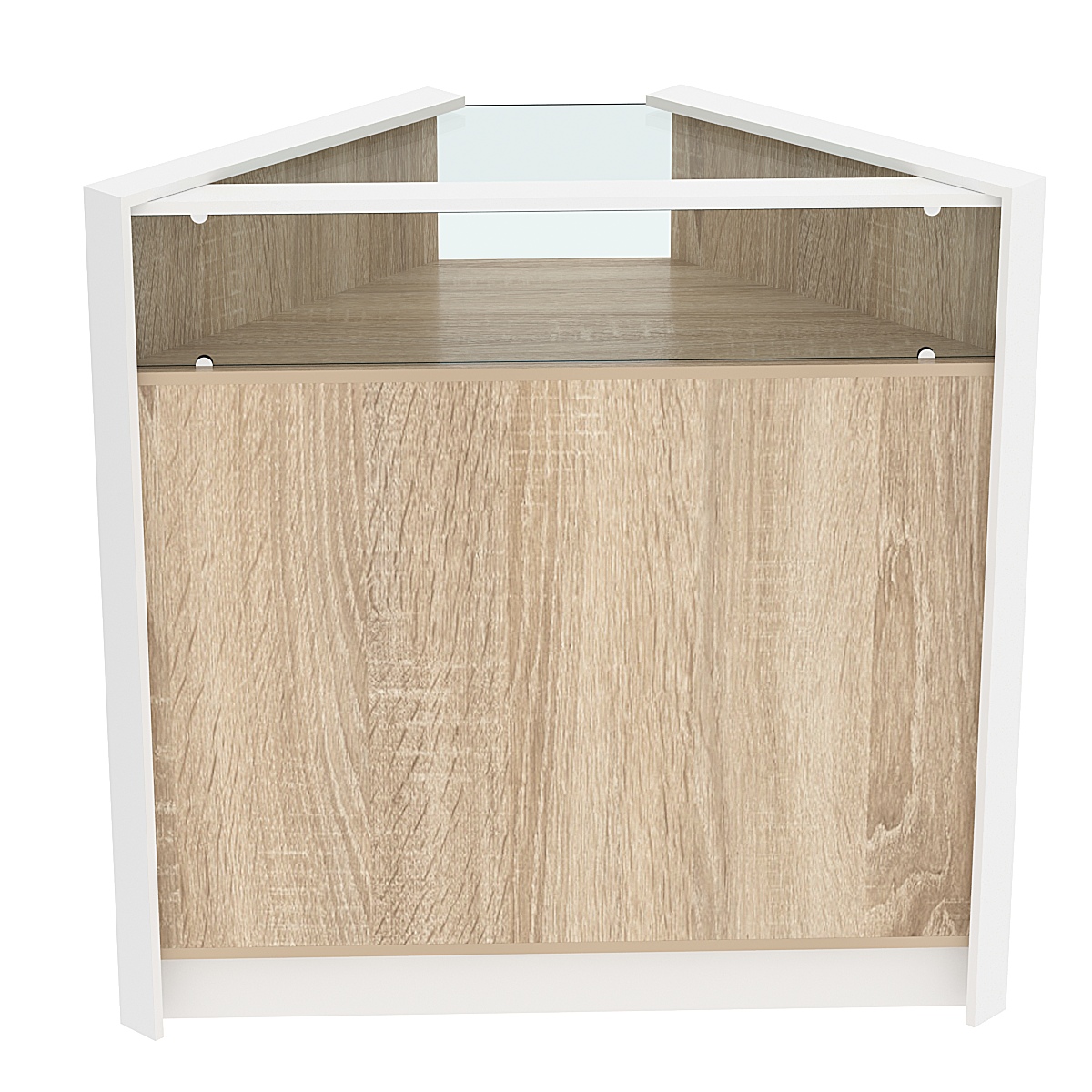 Прилавок из ДСП Модерн №5 угловой Дуб Сонома + Белый