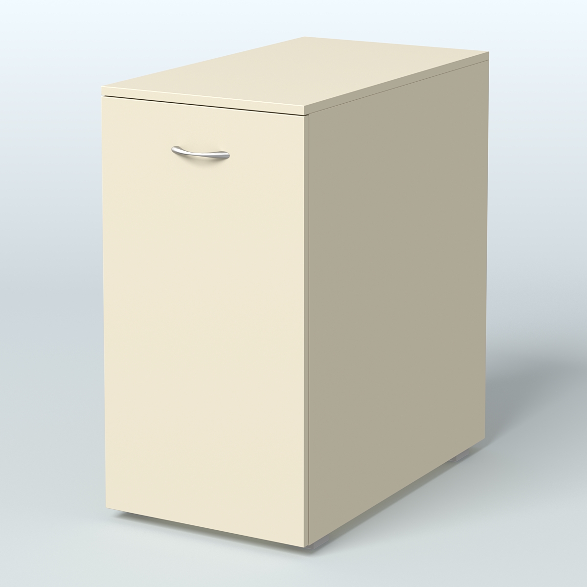 Тумба с выкатной секцией Деко, цвет белый Крем Вайс