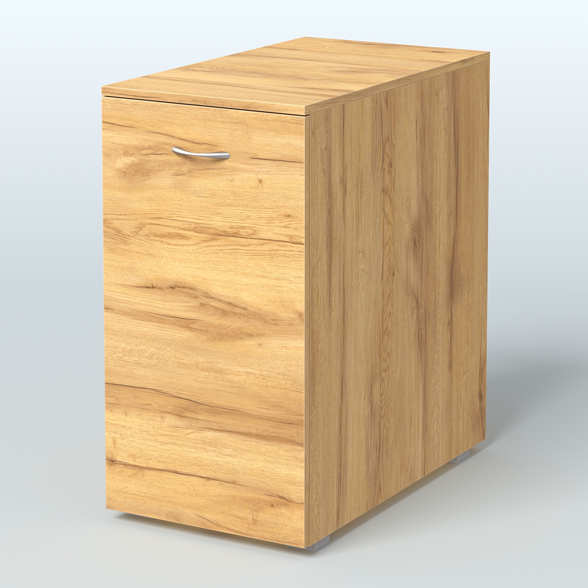 Тумба с выкатной секцией Деко, цвет белый Дуб Золотистый