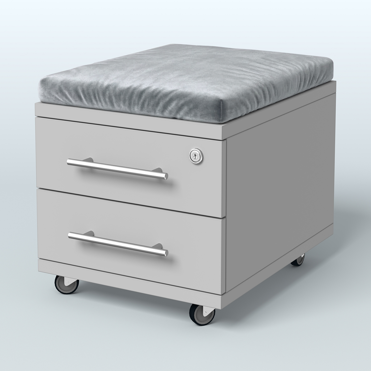 Тумба Лиани 2 ящика с подушкой Серый