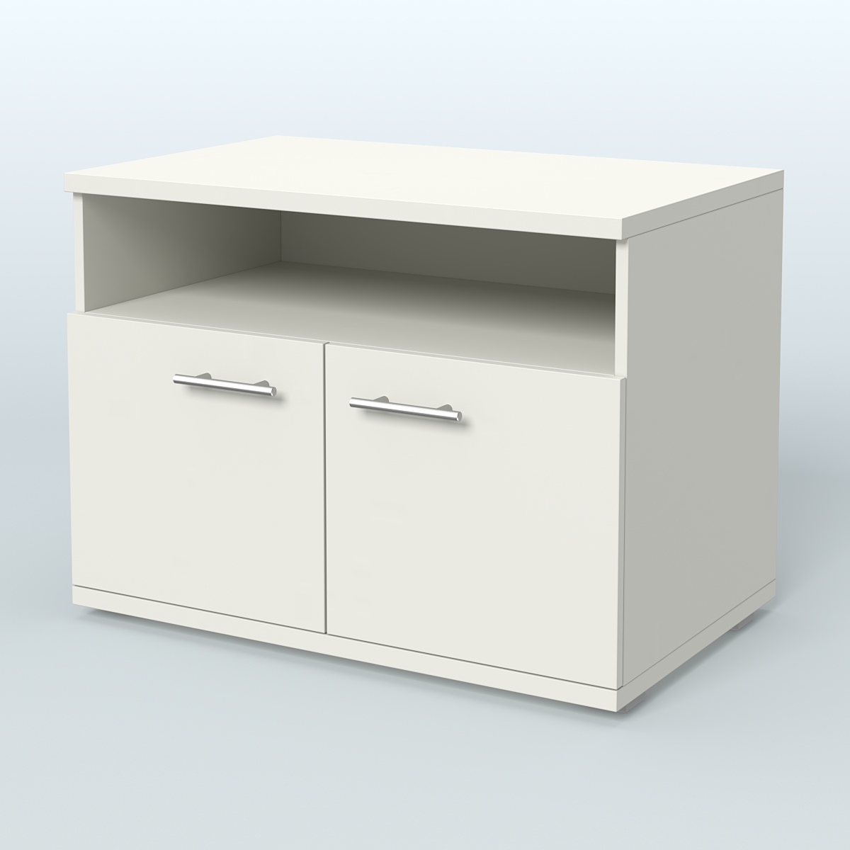 Тумба под оргтехнику, цвет дуб шамони темный Белый