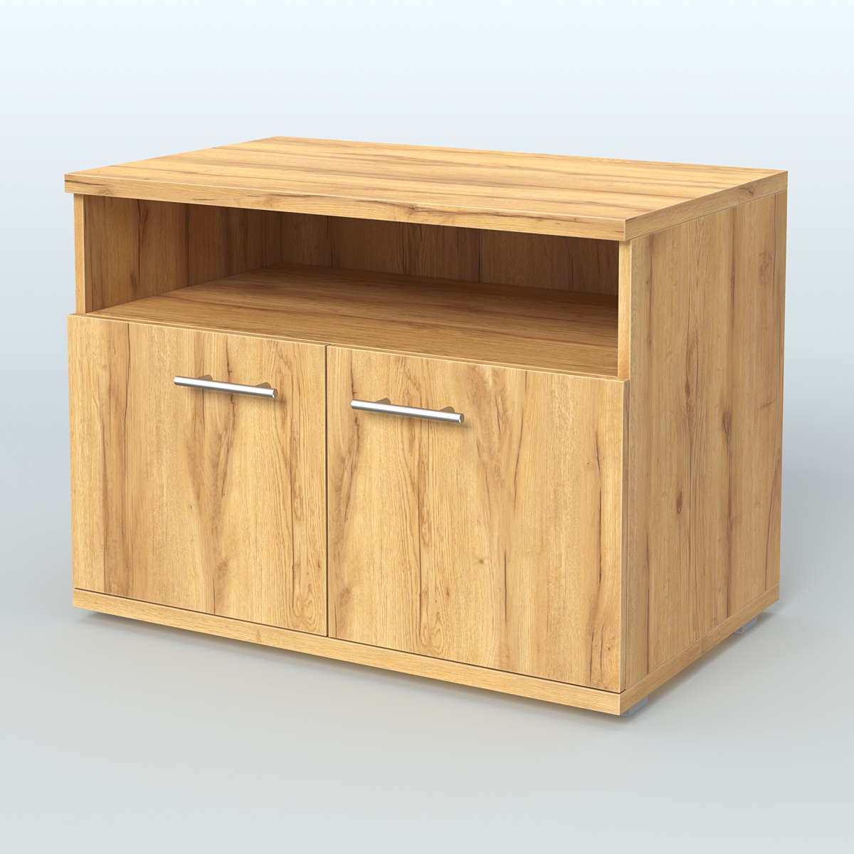 Тумба под оргтехнику, цвет дуб шамони темный Дуб Золотистый