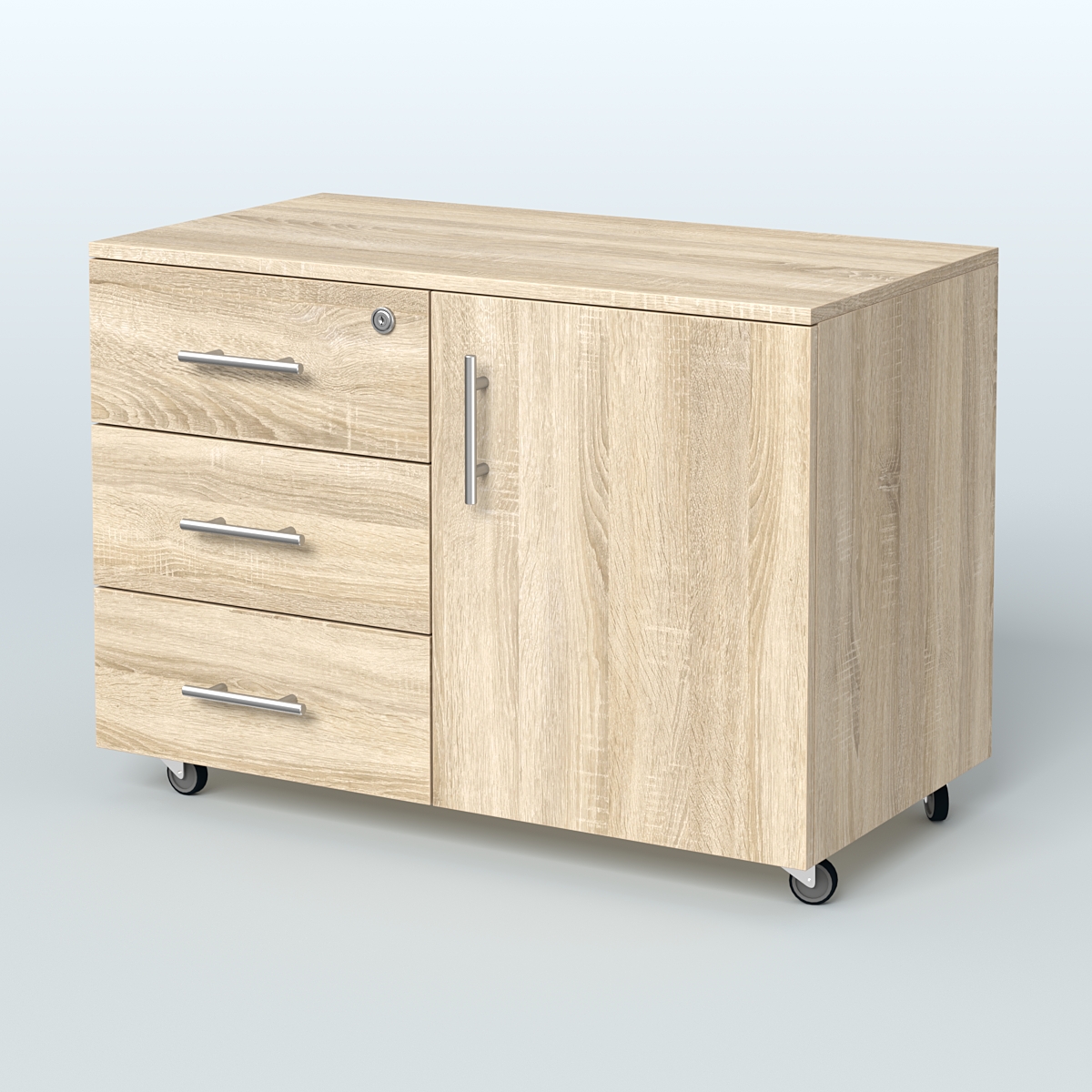 Тумба для оргтехники Види Вуд, цвет мокко Дуб Сонома