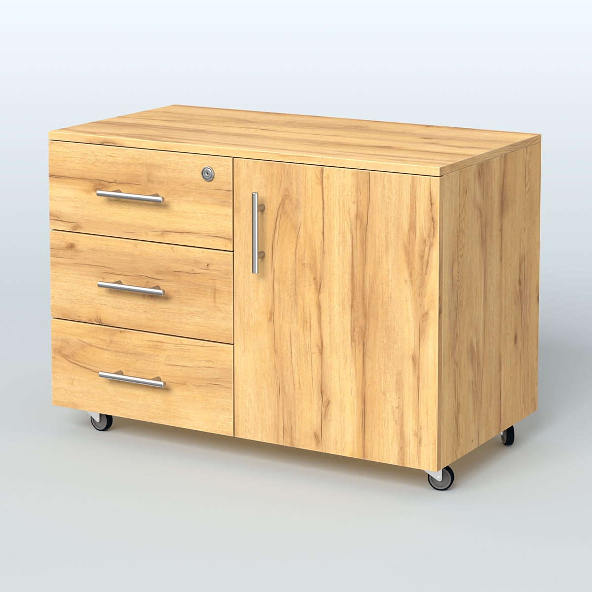 Тумба для оргтехники Види Вуд, цвет мокко Дуб Золотистый