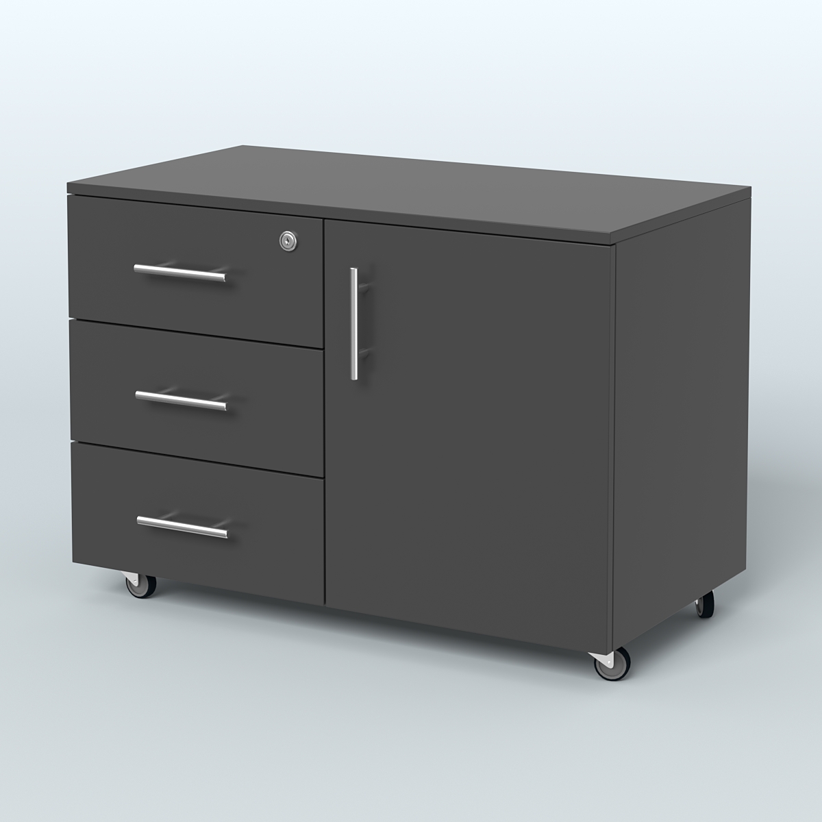 Тумба для оргтехники Види Вуд, цвет мокко Черный