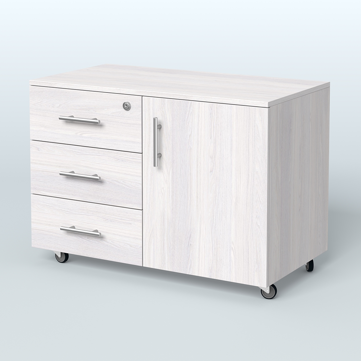 Тумба для оргтехники Види Вуд, цвет мокко Ясень Анкор светлый