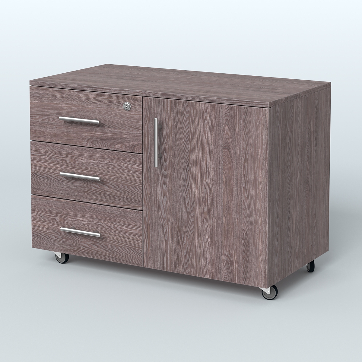 Тумба для оргтехники Види Вуд, цвет мокко Ясень Анкор темный