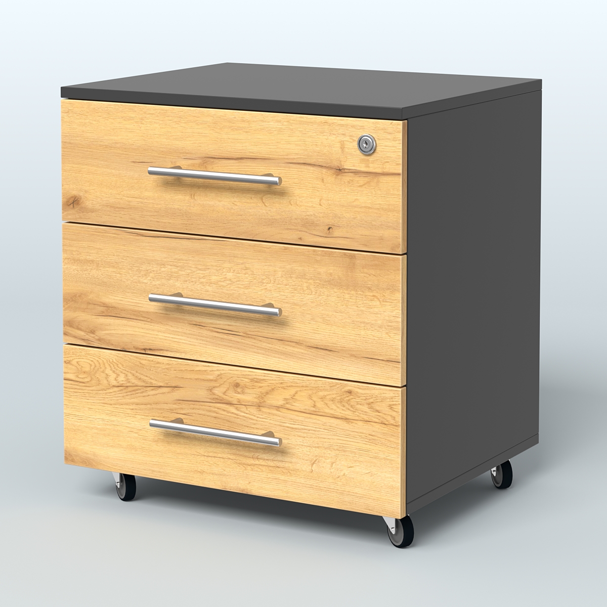 Тумба Леван Черный и Дуб Золотистый U1148