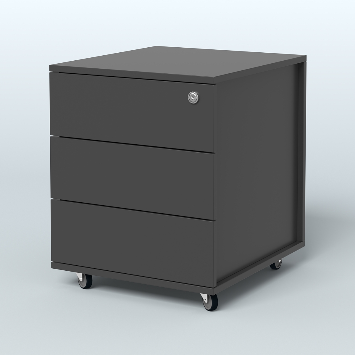 Тумба мобильная Киви, цвет белый Черный