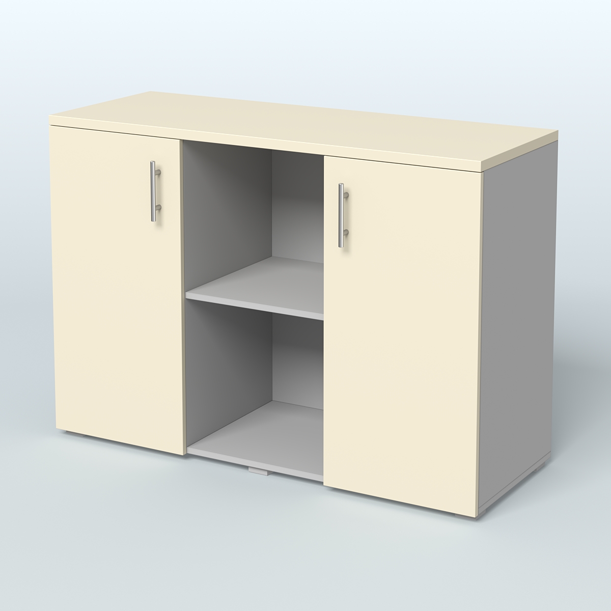 Греденция ТБ-01 Серый + Крем Вайс