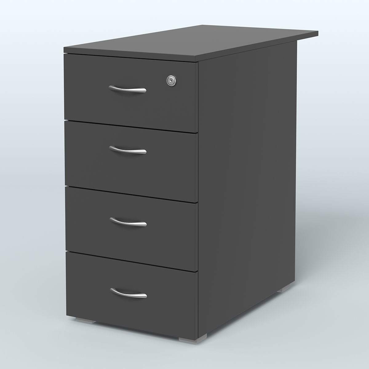 Тумба приставная Прайм, цвет белый Черный