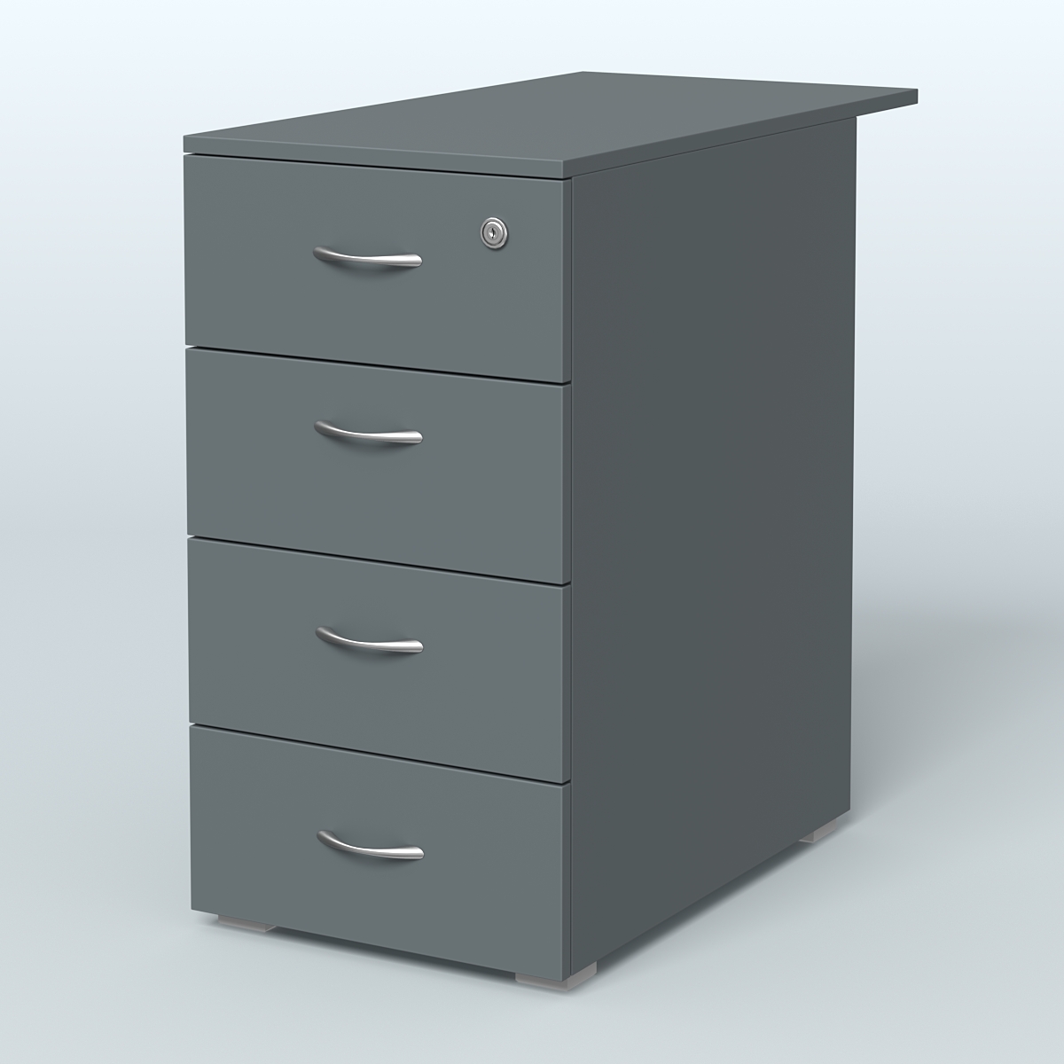 Тумба приставная Прайм, цвет белый Темно-Серый