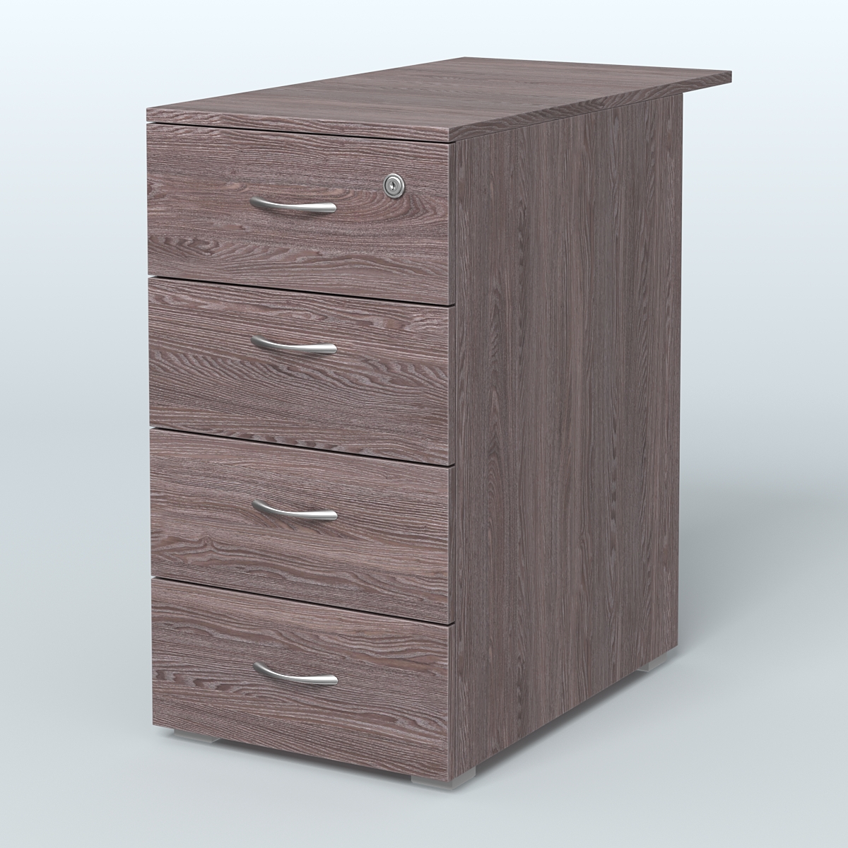 Тумба приставная Прайм, цвет белый Ясень Анкор темный