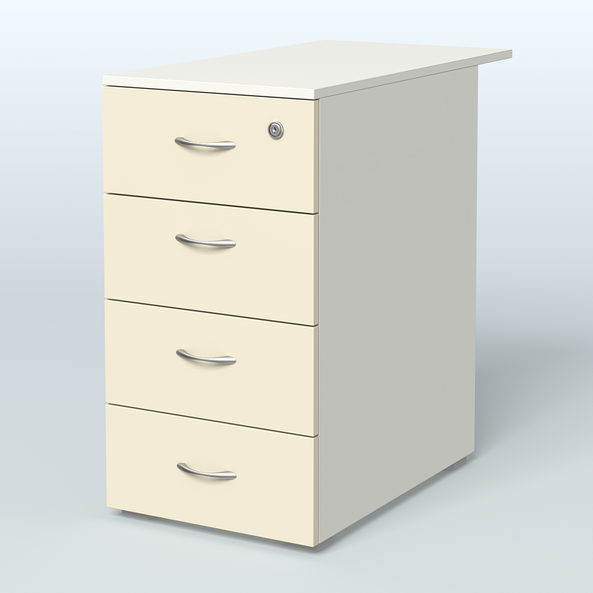 Тумба приставная Прайм, цвет белый Белый + Крем Вайс