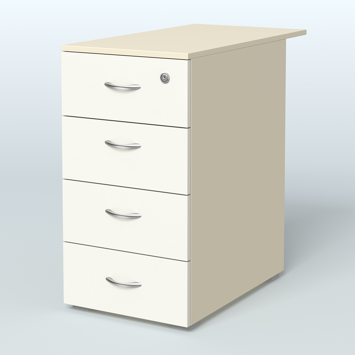 Тумба приставная Прайм, цвет белый Крем Вайс + Белый