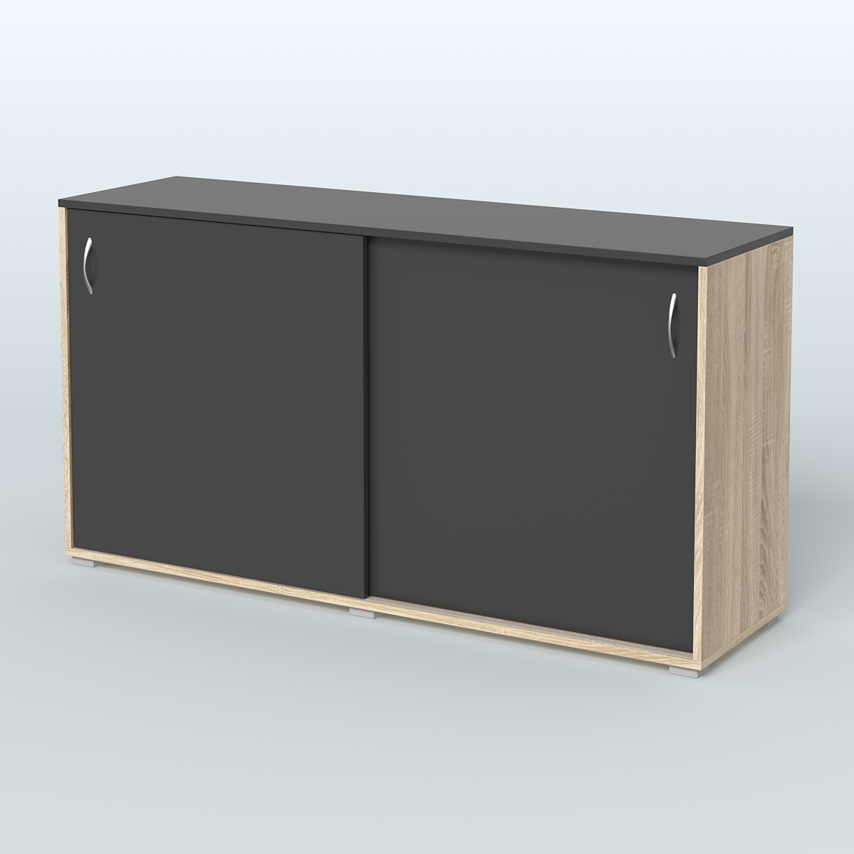 Тумба-купе объединяющая Некста Дуб Сонома + Черный