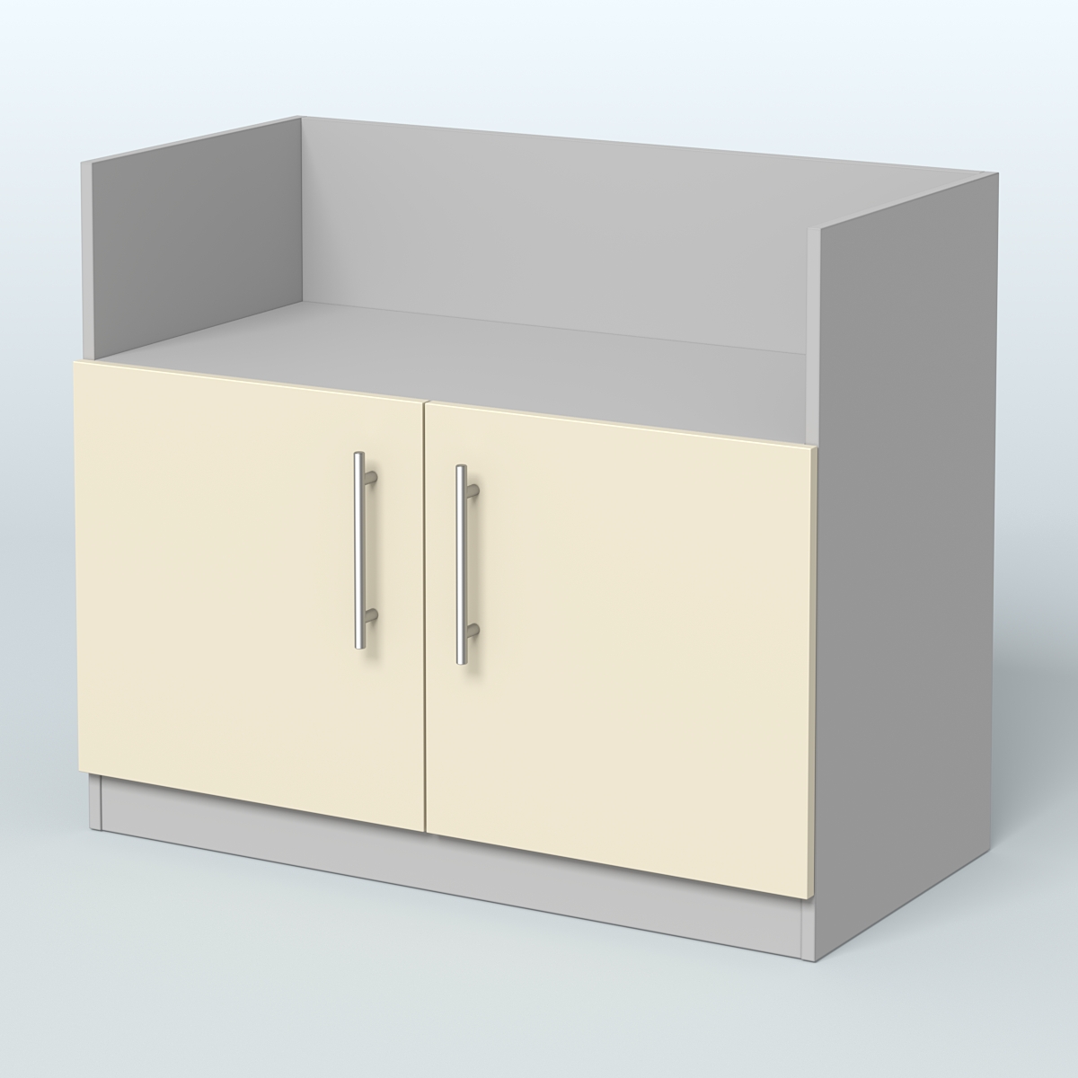 Креденция с нишей  Серый + Крем Вайс