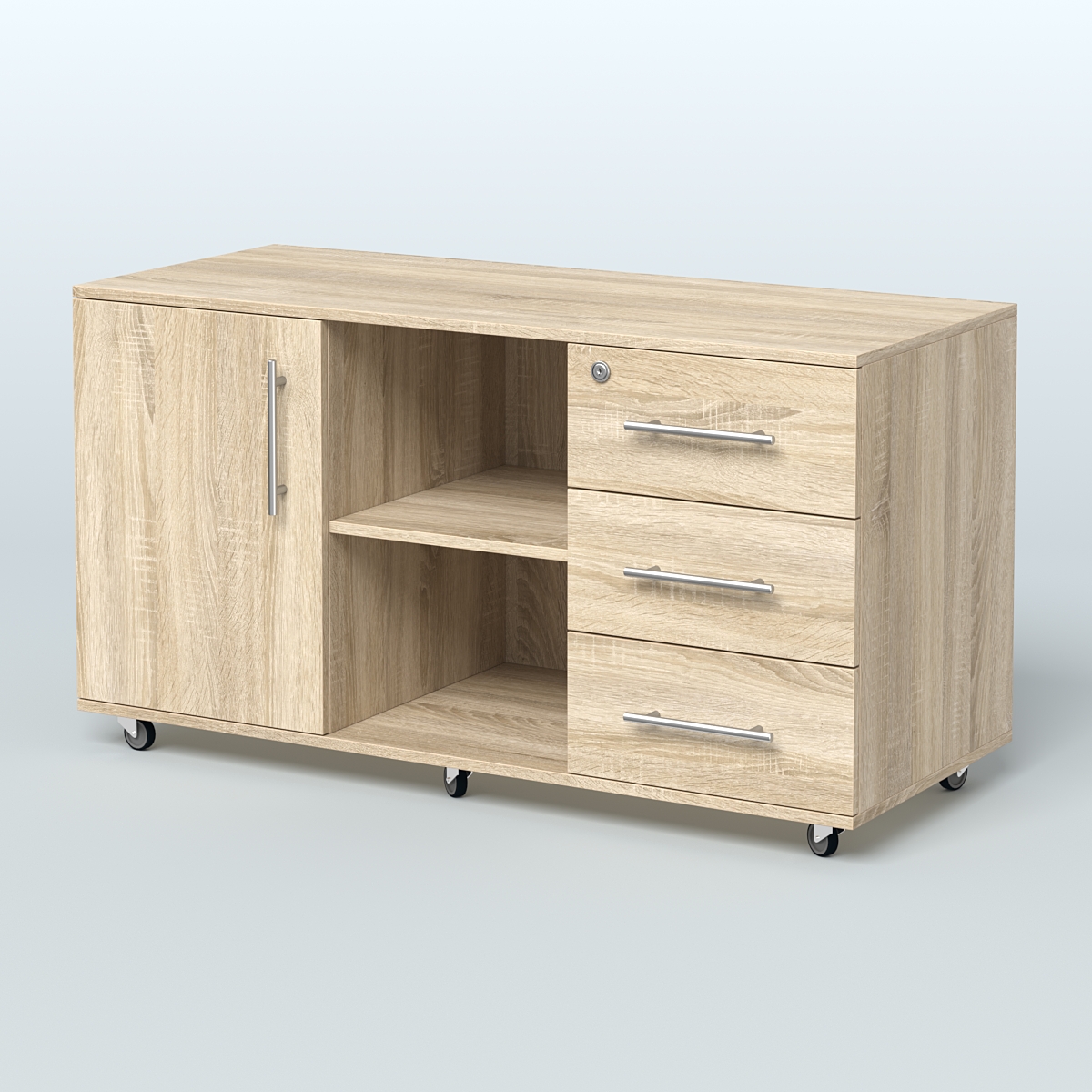 Приставка подкатная Лонди, цвет дуб шамони светлый Дуб Сонома