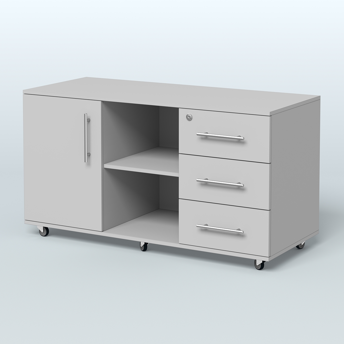 Приставка подкатная Лонди, цвет дуб шамони светлый Серый