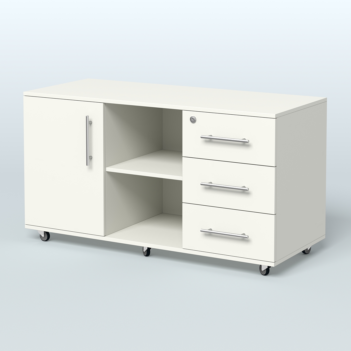 Приставка подкатная Лонди, цвет дуб шамони светлый Белый