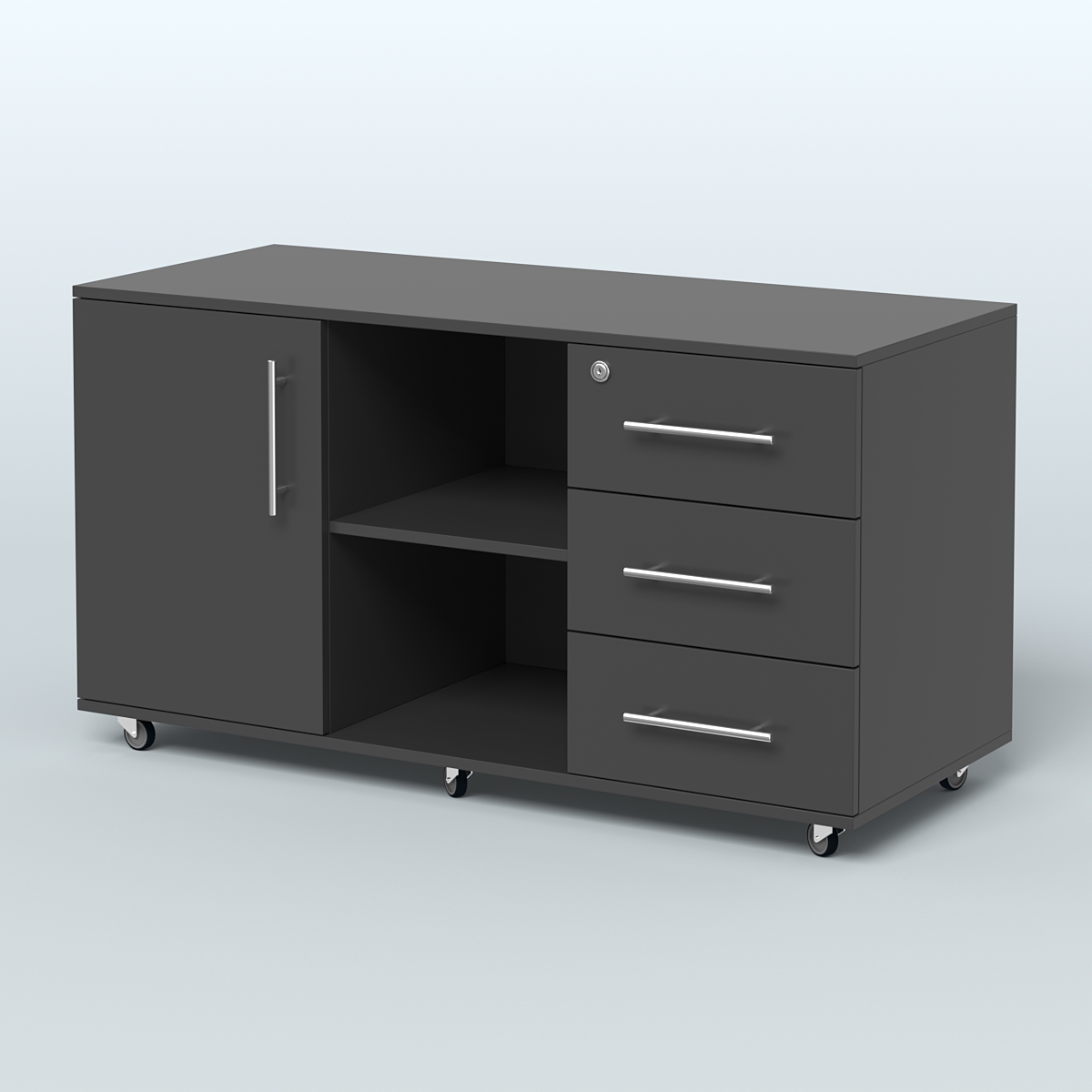 Приставка подкатная Лонди, цвет дуб шамони светлый Черный