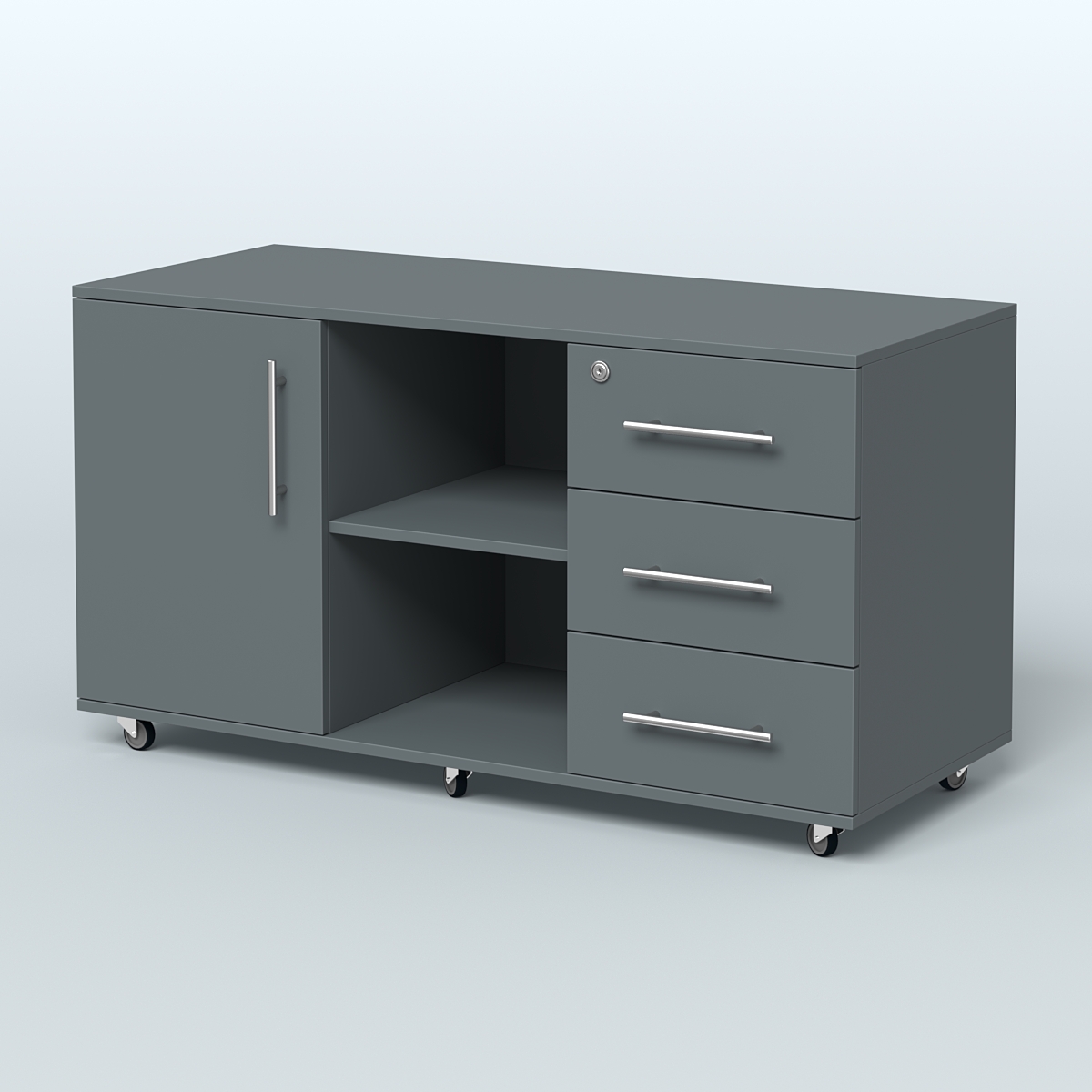 Приставка подкатная Лонди, цвет дуб шамони светлый Темно-Серый